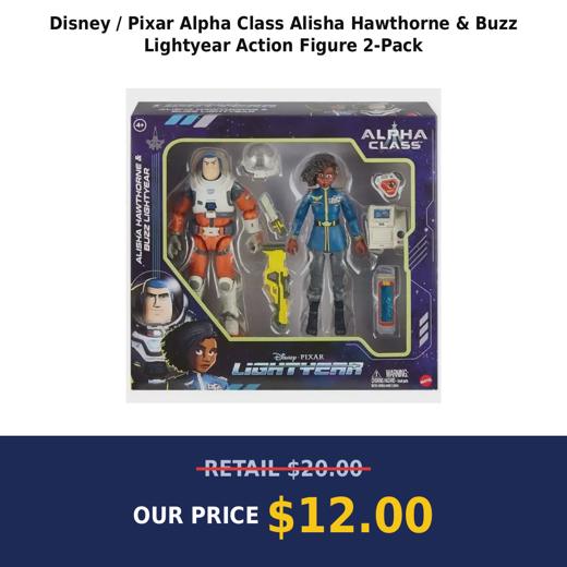 Disney / Pixar Alpha Class Alisha Hawthorne & Buzz Lightyear Action Figure 2-Pack