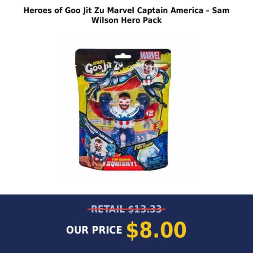 Heroes of Goo Jit Zu Marvel Captain America – Sam Wilson Hero Pack