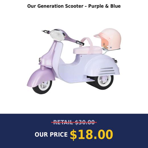 Our Generation Scooter – Purple & Blue