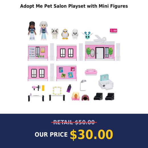 Adopt Me Pet Salon Playset with Mini Figures
