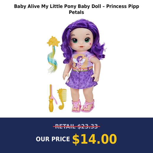 Baby Alive My Little Pony Baby Doll – Princess Pipp Petals