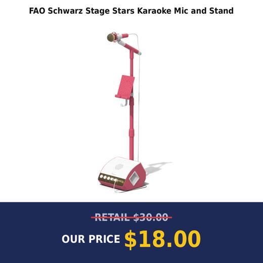 FAO Schwarz Stage Stars Karaoke Mic and Stand