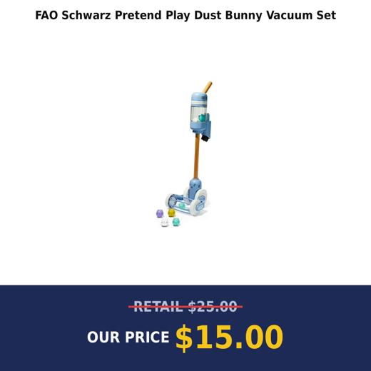 FAO Schwarz Pretend Play Dust Bunny Vacuum Set