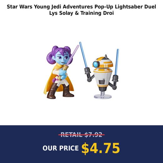 Star Wars Young Jedi Adventures Pop-Up Lightsaber Duel Lys Solay & Training Droi