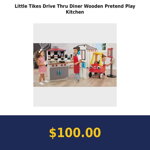 Little Tikes Drive Thru Diner Wooden Pretend Play Kitchen