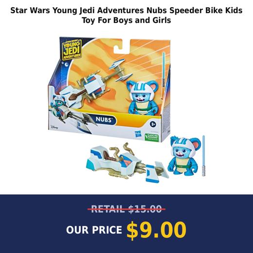Star Wars Young Jedi Adventures Nubs Speeder Bike Kids Toy For Boys and Girls