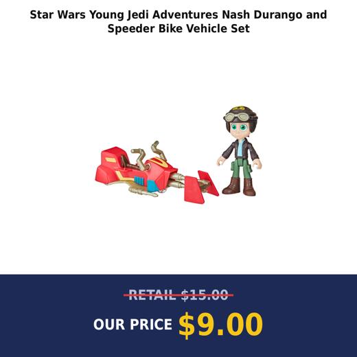 Star Wars Young Jedi Adventures Nash Durango and Speeder Bike Vehicle Set