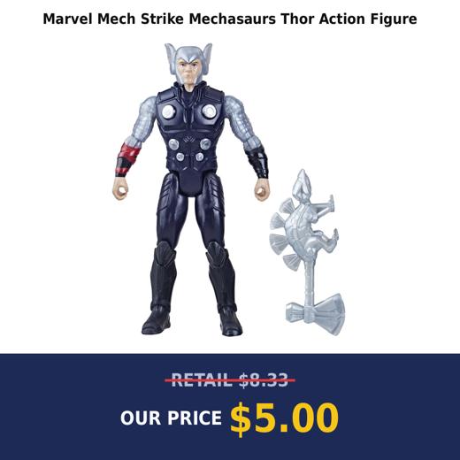 Marvel Mech Strike Mechasaurs Thor Action Figure
