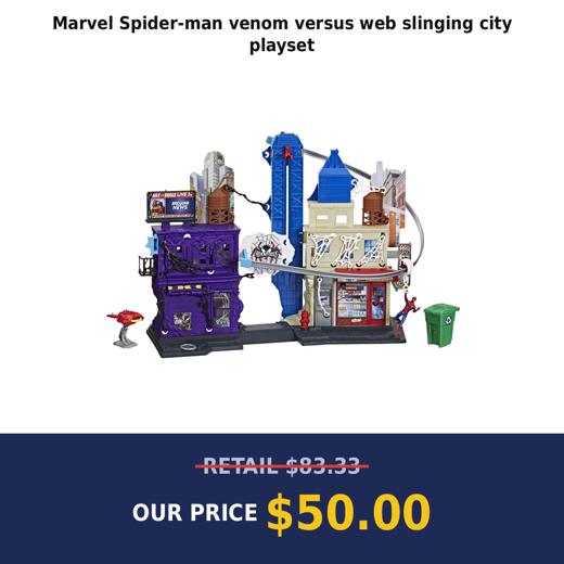 Marvel Spider-man venom versus web slinging city playset