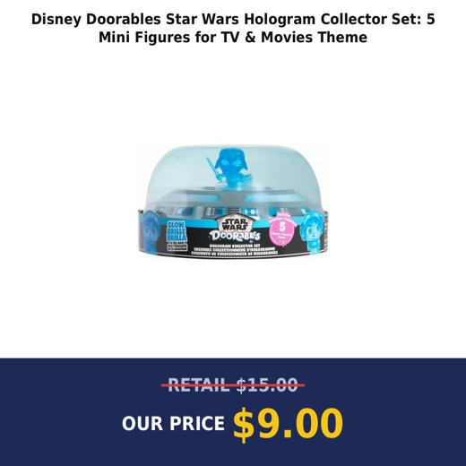 Disney Doorables Star Wars Hologram Collector Set: 5 Mini Figures for TV & Movies Theme