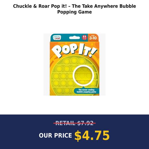 Chuckle & Roar Pop it! – The Take Anywhere Bubble Popping Game
