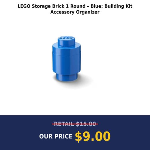 LEGO Storage Brick 1 Round – Blue: Building Kit Accessory Organizer
