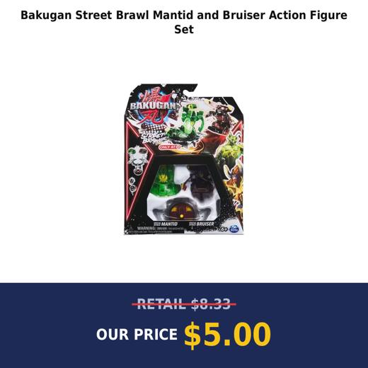 Bakugan Street Brawl Mantid and Bruiser Action Figure Set