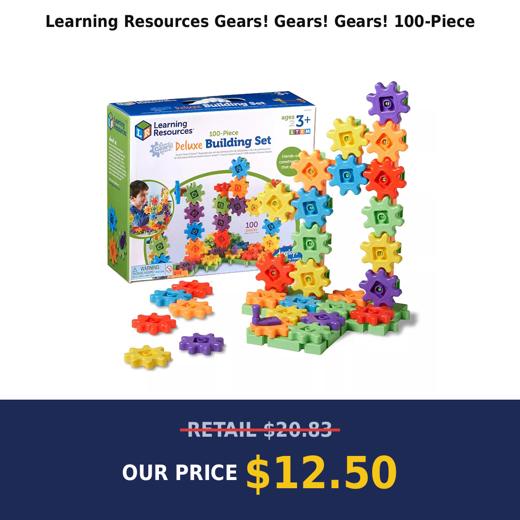 Learning Resources Gears! Gears! Gears! 100-Piece