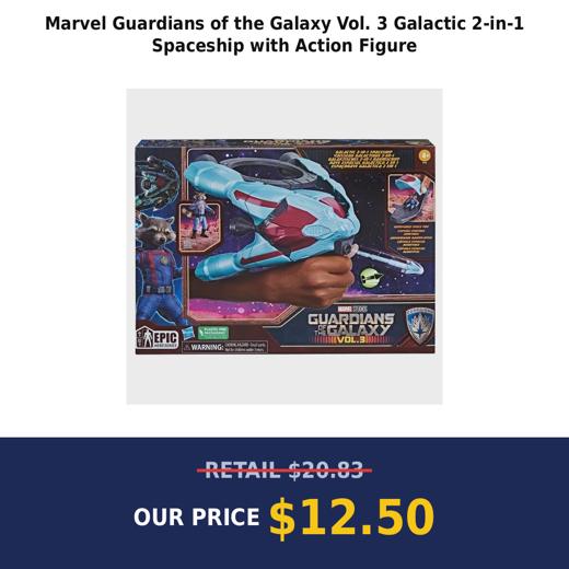 Marvel Guardians of the Galaxy Vol. 3 Galactic 2-in-1 Spaceship with Action Figure