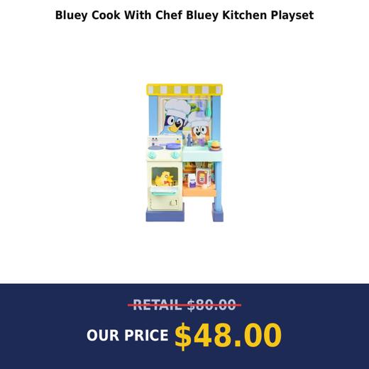 Bluey Cook With Chef Bluey Kitchen Playset