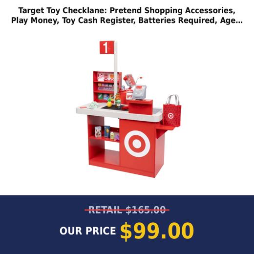 Target Toy Checklane: Pretend Shopping Accessories, Play Money, Toy Cash Register, Batteries Required, Ages 3+