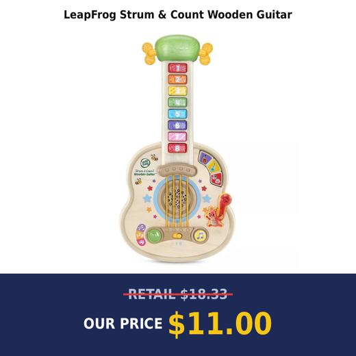 LeapFrog Strum & Count Wooden Guitar