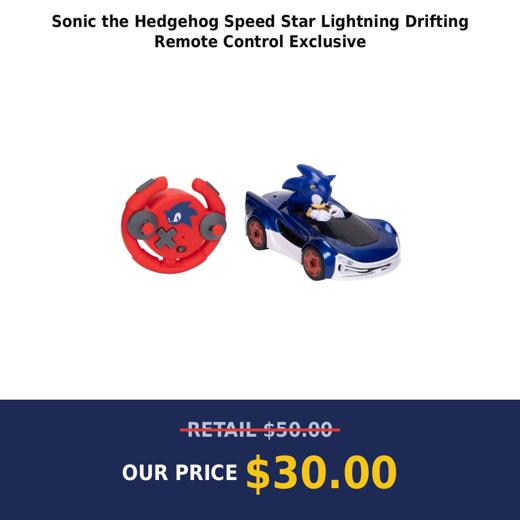Sonic the Hedgehog Speed Star Lightning Drifting Remote Control Exclusive