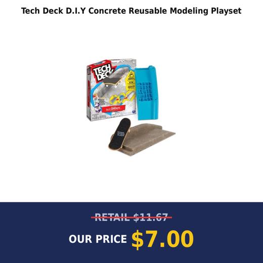 Tech Deck D.I.Y Concrete Reusable Modeling Playset