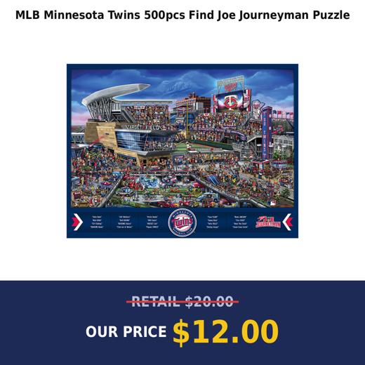 MLB Minnesota Twins 500pcs Find Joe Journeyman Puzzle