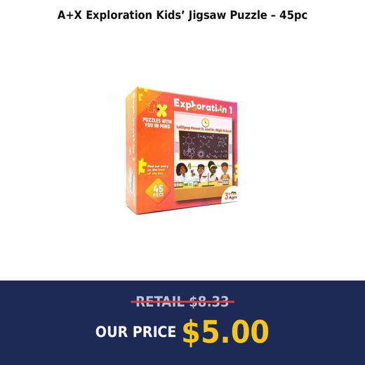 A+X Exploration Kids’ Jigsaw Puzzle – 45pc