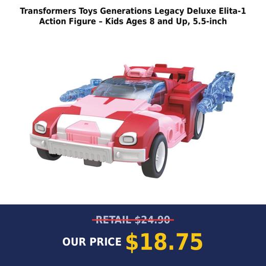 Transformers Toys Generations Legacy Deluxe Elita-1 Action Figure – Kids Ages 8 and Up, 5.5-inch