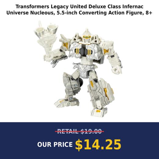 Transformers Legacy United Deluxe Class Infernac Universe Nucleous, 5.5-inch Converting Action Figure, 8+