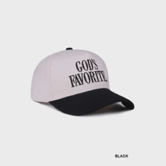 God's Favorite Two Tone Canvas Cotton Cap Black