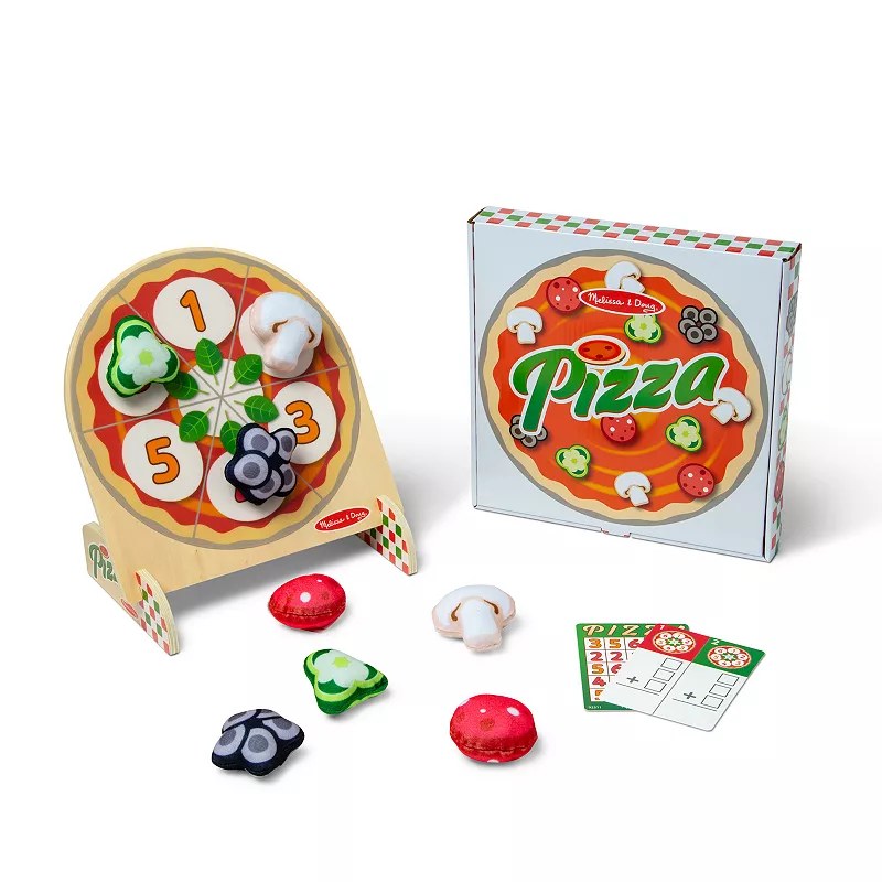 Melissa & Doug Wooden Double-Sided Pizza Topping Toss Games Bean Bag Target Game