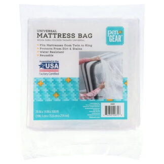Pen+Gear Universal Mattress Bag, Fits Twin to King Bed Sizes, Clear Plastic Moving Supply