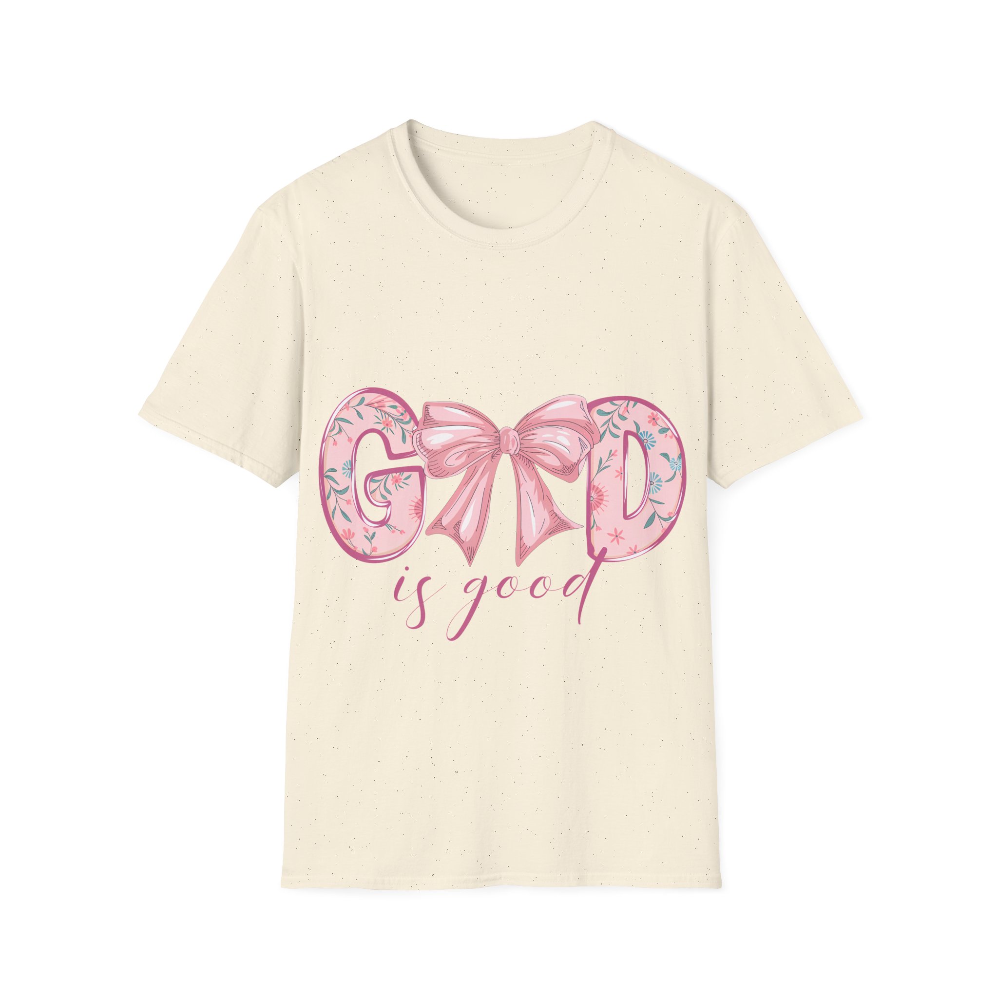 T-Shirt — Good Is Good Pink Bow Floral Graphic Tee - Image 8