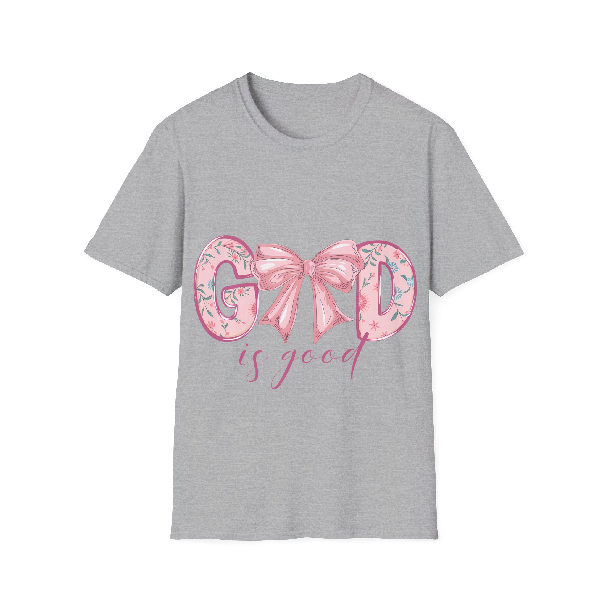 T-Shirt — Good Is Good Pink Bow Floral Graphic Tee - Image 13
