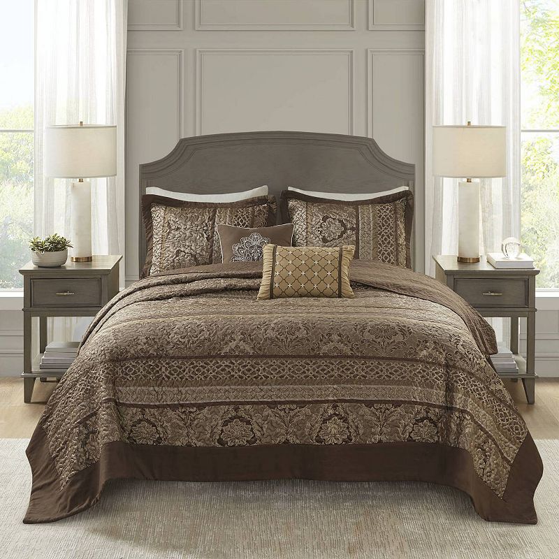 Home Essence Mirage 5 Piece Reversible Jacquard Bedspread Set