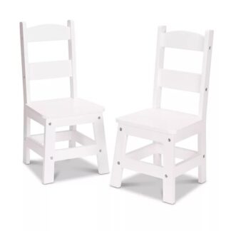 Melissa & Doug Wooden Chair Pair - White
