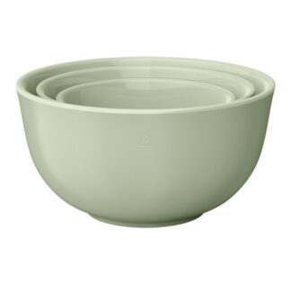 Beautiful 3-Piece Stoneware Nesting Mixing Bowl Set. This