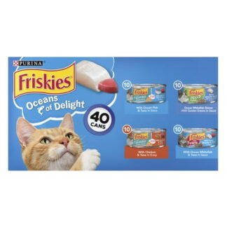 Purina Friskies Wet Cat Food Variety Pack, Oceans of Delight Flaked