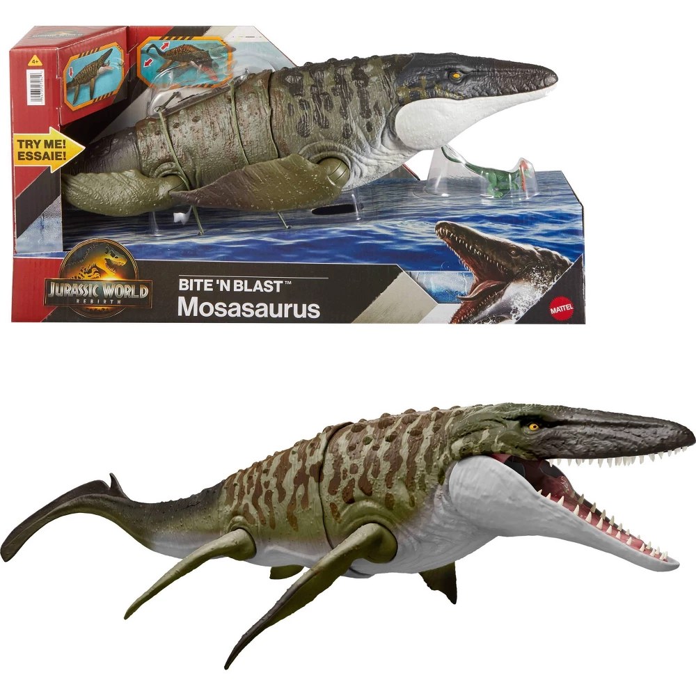 Jurassic World Bite 'N Blast Mosasaurus Action Figure