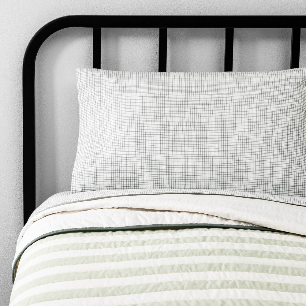 Modern Quilt - Hearth & Hand™ with Magnolia Green Stripped