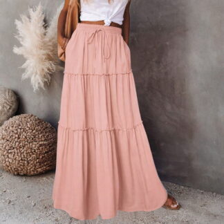 Horkkom Floral Skirts for Women High Waist A Line Maxi Skirts Summer