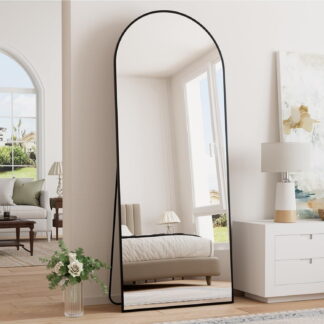 Easy4Home Arch-Top Full Body Standing Mirror with Aluminum Alloy
