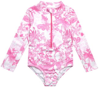 Jessica Simpson Girls One-Piece Rashguard Swimsuit