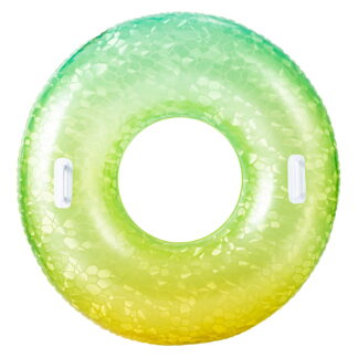 Bluescape Green Yellow Gem Sparkle Inflatable Tube Pool Float. This