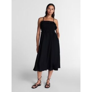 Time and Tru Women's Sleeveless Smocked Midi Dress, Sizes XS-XXXL