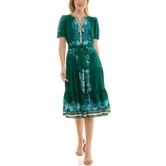 Nanette Nanette Lepore Womens Tie Waist Shirtdress