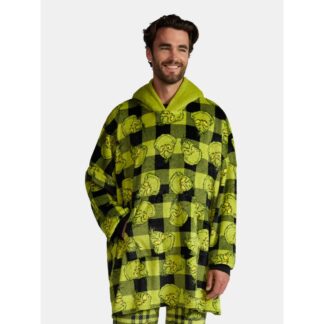 Dr. Seuss Men's Grinch Superminky Lounger, One Size Fits Most