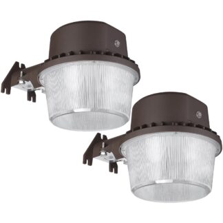 2 Pack LED Barn Light, Dusk to Dawn Flood with Photocell, Outdoor Security Area Lights Lighting