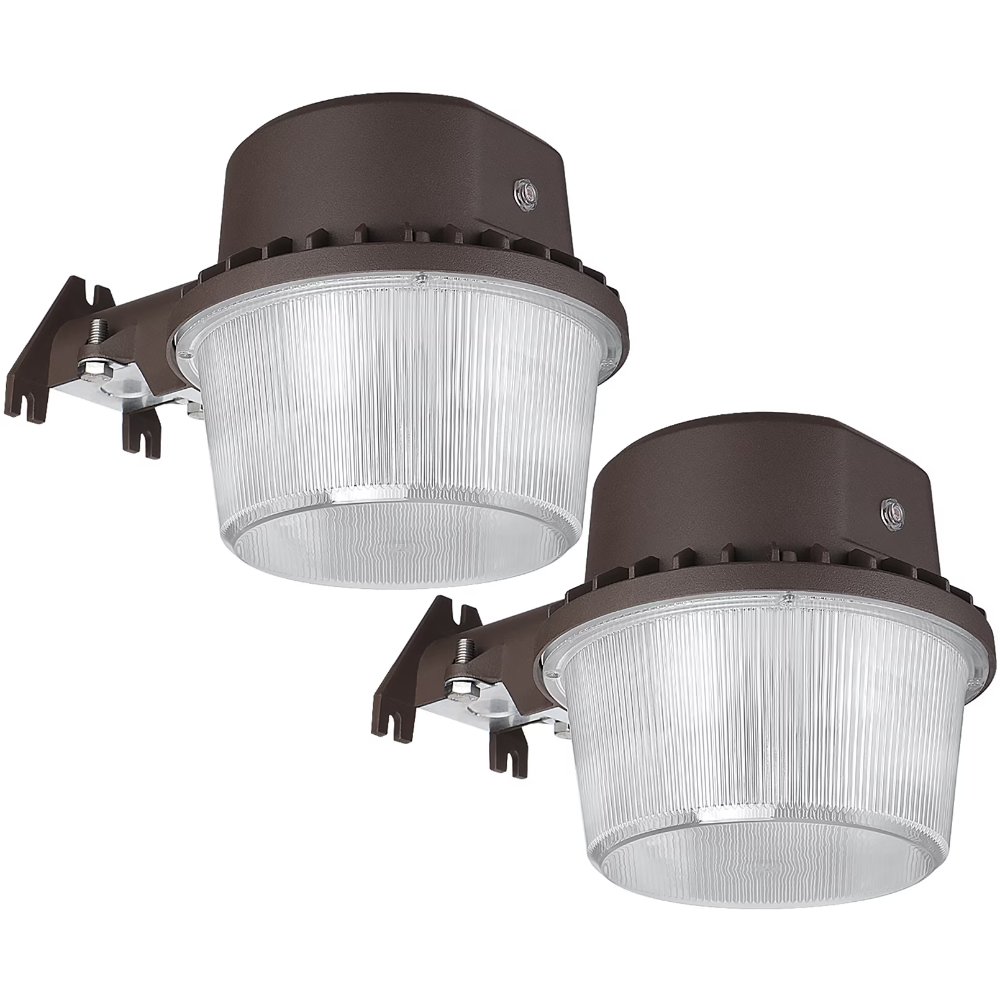 2 Pack LED Barn Light, Dusk to Dawn Flood with Photocell, Outdoor Security Area Lights Lighting