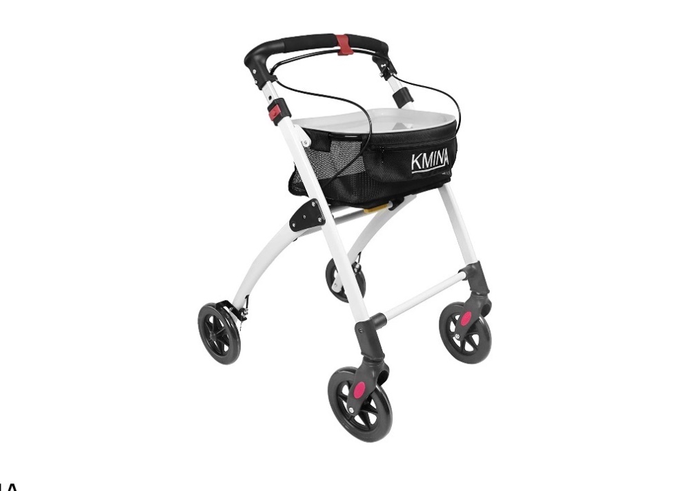 KMINA PRO - Lightweight Rollator Walker, Folding Rollators for Seniors and Narrow Doors