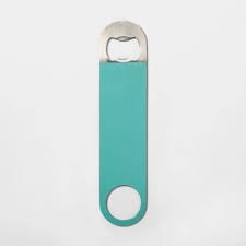 Room Essentials Bottle Opener 7" Aqua Stainless Steel Handheld